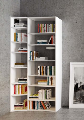 TEMAHOME Valsa Bokhylla 001 - Vit - 108x224x34 cm