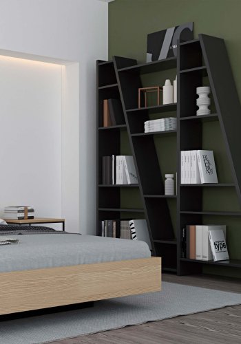 TEMAHOME Delta Bokhylla 003 - Svart - 170x195 cm