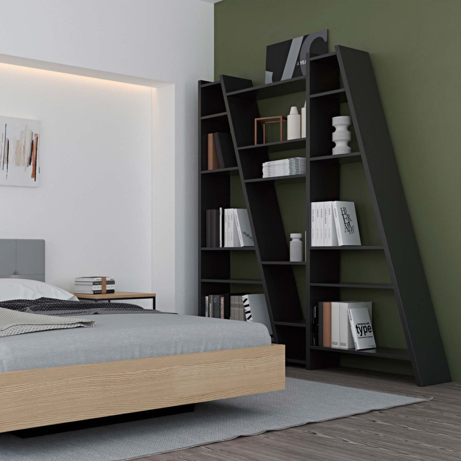 TEMAHOME Delta Bokhylla 003 - Svart - 170x195 cm