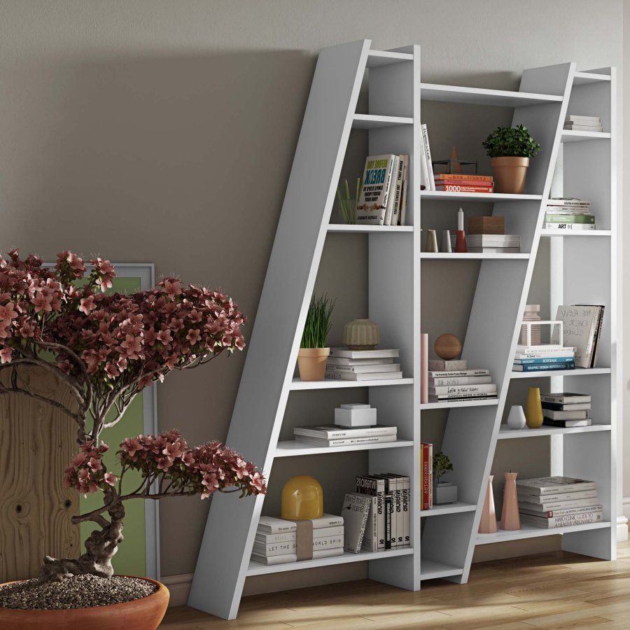 TEMAHOME Delta Bokhylla 003 - Vit, 170x195 cm