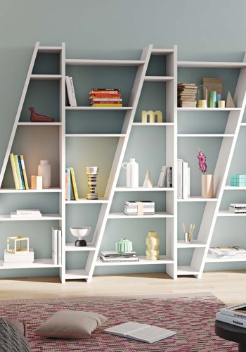 TEMAHOME Delta Bookcase 005 - Vit - 263x195 cm