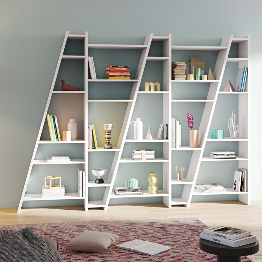 TEMAHOME Delta Bookcase 005 - Vit - 263x195 cm