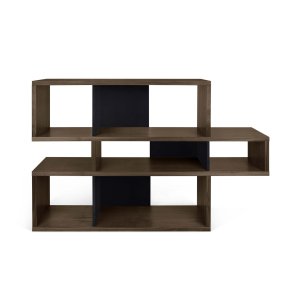 TEMAHOME London Bokhylla 001 - Valn&ouml;t/Svart - 156x100 cm