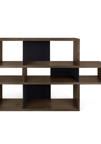 TEMAHOME London Bokhylla 001 - Valn&ouml;t/Svart - 156x100 cm