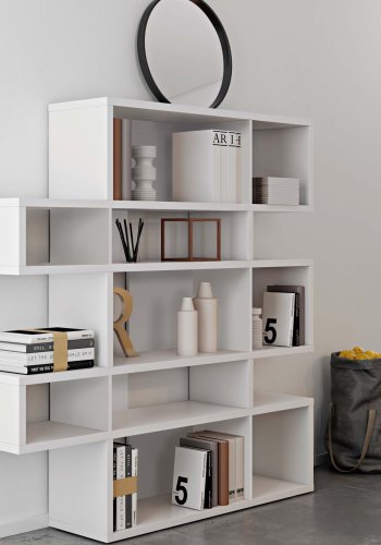 TEMAHOME London Bokhylla 002 - Vit - 156x160 cm