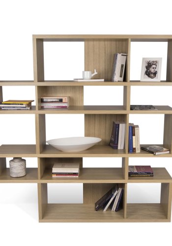 TEMAHOME London Bokhylla 002 - Natur ekfaner, 156x160 cm