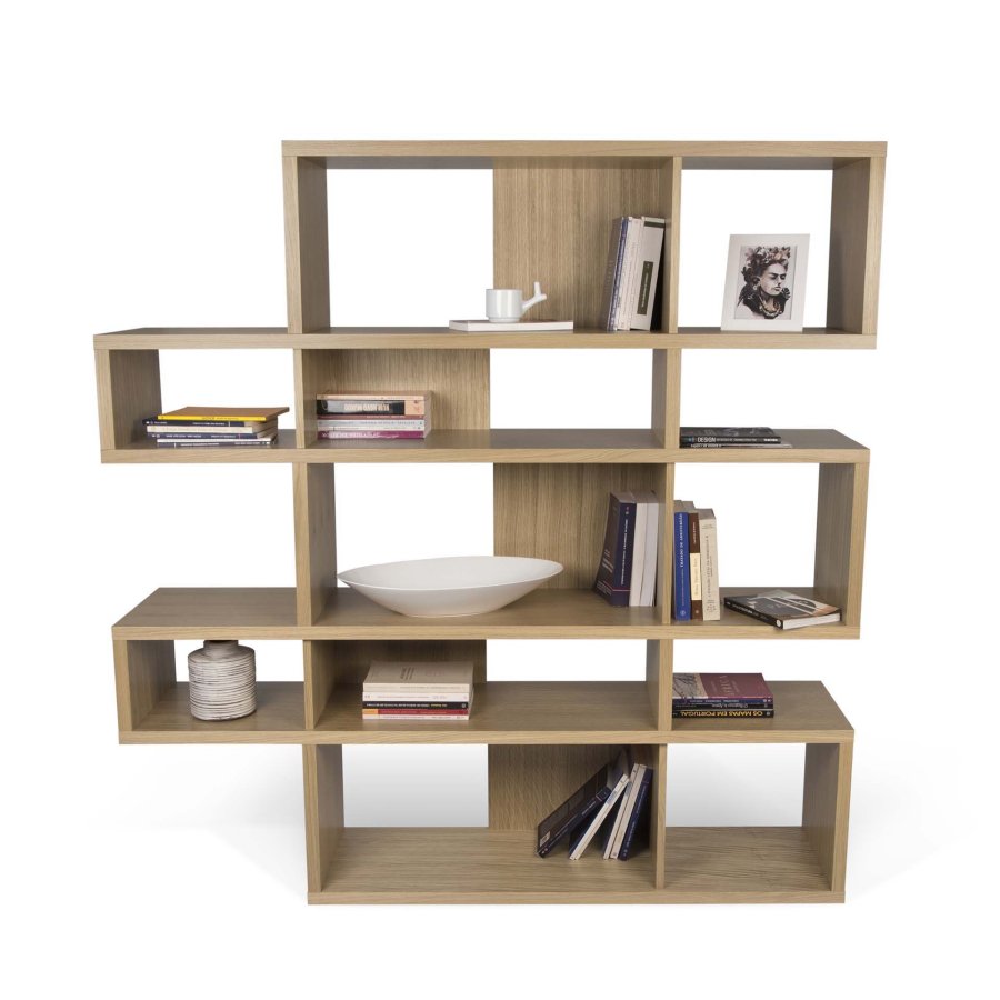 TEMAHOME London Bokhylla 002 - Natur ekfaner, 156x160 cm