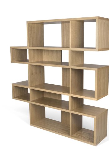 TEMAHOME London Bokhylla 002 - Natur ekfaner, 156x160 cm