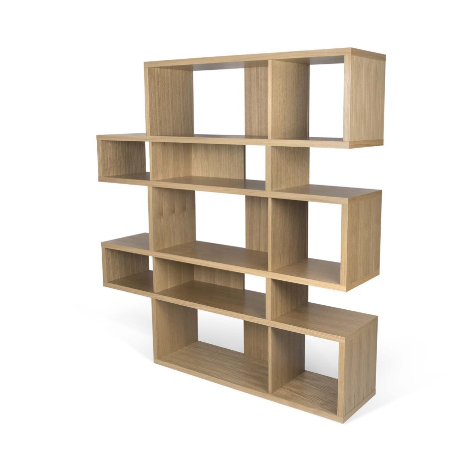 TEMAHOME London Bokhylla 002 - Natur ekfaner, 156x160 cm