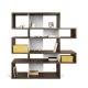 TEMAHOME London Bokhylla 002 - Valn&ouml;t/Vit - 156x160x34 cm