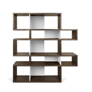 TEMAHOME London Bokhylla 002 - Valn&ouml;t/Vit - 156x160x34 cm