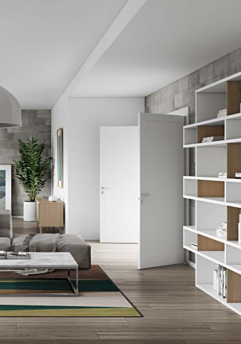TEMAHOME London Bokhylla 003 - Vit/Natur - 156x220 cm