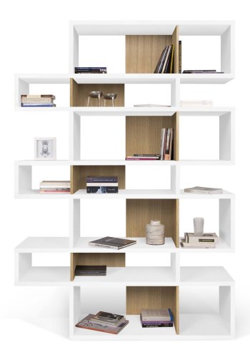 TEMAHOME London Bokhylla 003 - Vit/Natur - 156x220 cm