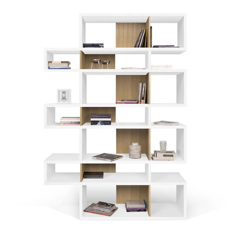 TEMAHOME London Bokhylla 003 - Vit/Natur - 156x220 cm