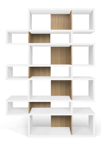 TEMAHOME London Bokhylla 003 - Vit/Natur - 156x220 cm