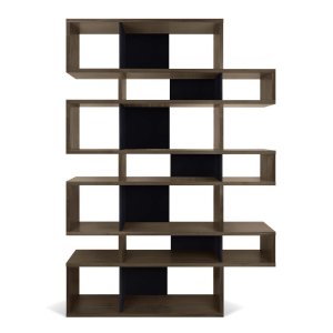 TEMAHOME London Bokhylla 003 - Valn&ouml;t/Svart - 156 x 220 x 34 cm