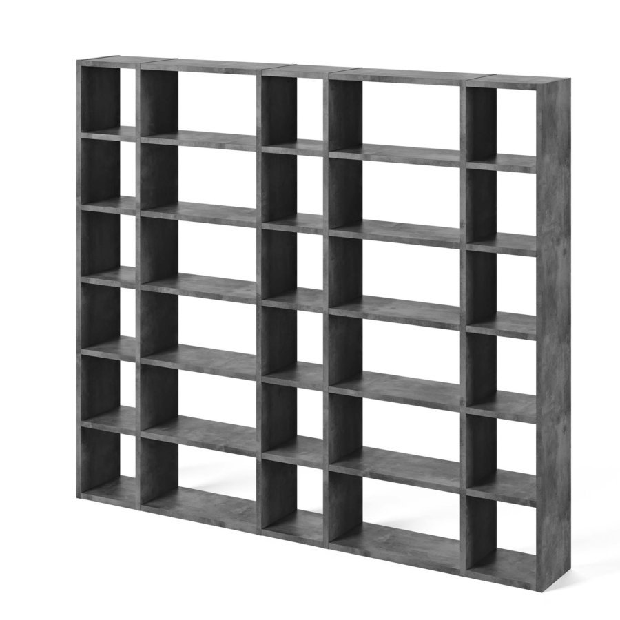 TEMAHOME Pombal 2012-055 Bokhylla - Gr� betonglook, 255x224x34 cm