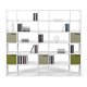 TEMAHOME Pombal Bokhylla 2012-055 - Vit - 255x224x34 cm