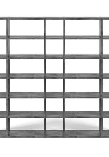 TEMAHOME Pombal 2012-055 Bokhylla - Gr� betonglook, 255x224x34 cm