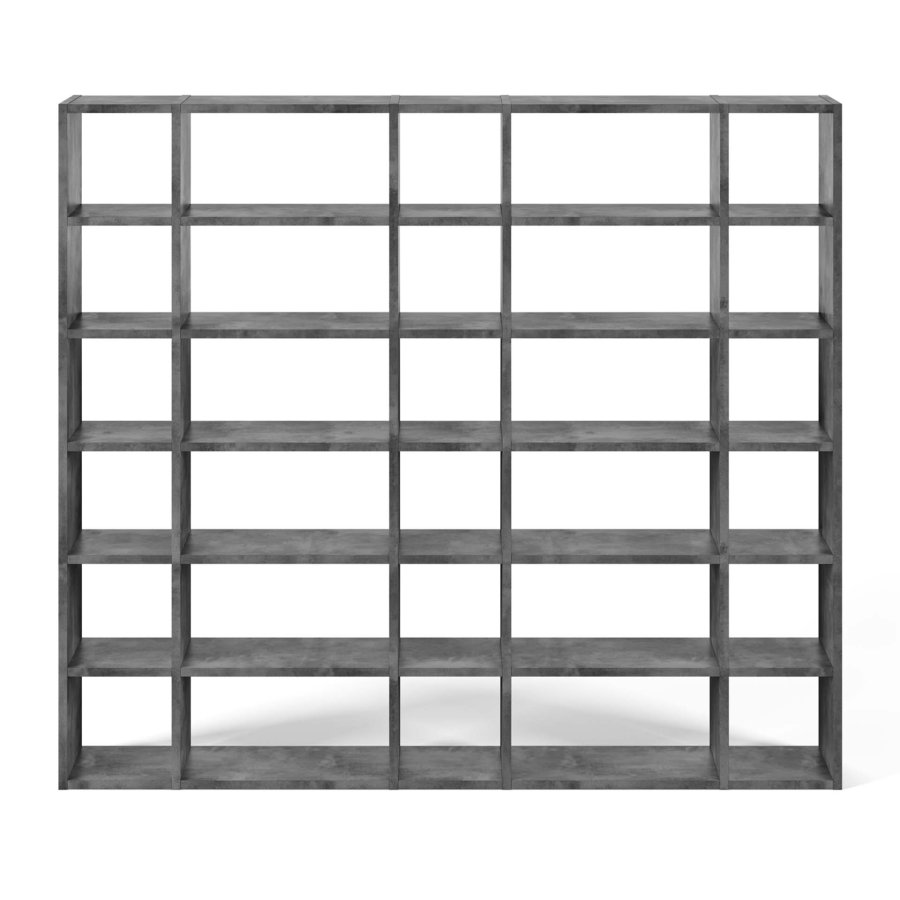 TEMAHOME Pombal 2012-055 Bokhylla - Gr� betonglook, 255x224x34 cm