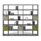 TEMAHOME Pombal 2012-055 Bokhylla - Gr� betonglook, 255x224x34 cm