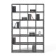 TEMAHOME Pombal 2010-001 Bokhylla - Gr� betonglook, 151x224 cm