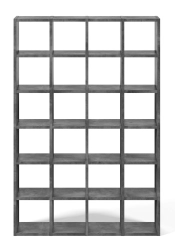 TEMAHOME Pombal 2010-001 Bokhylla - Gr� betonglook, 151x224 cm