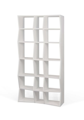 TEMAHOME Wave Bokhylla - Silver Cloud, Gr�, 186x95x35 cm