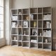 TEMAHOME Wave Bokhylla - Silver Cloud, Gr�, 186x95x35 cm
