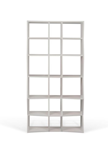 TEMAHOME Wave Bokhylla - Silver Cloud, Gr�, 186x95x35 cm