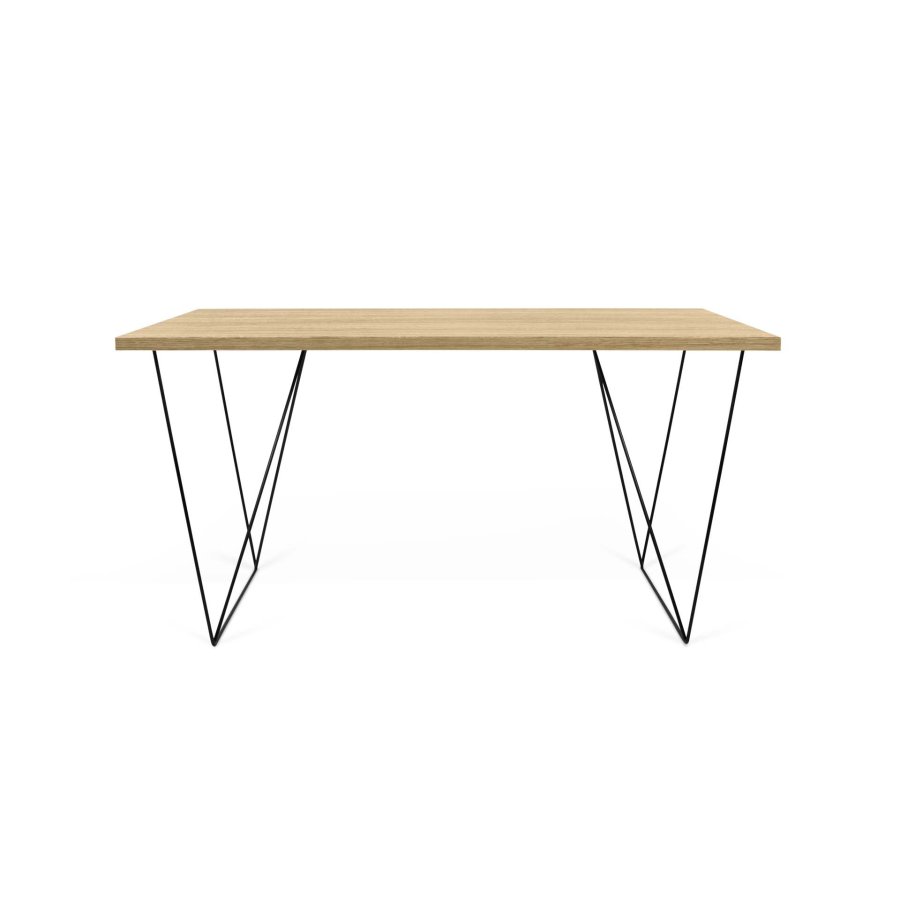 TEMAHOME Flow Schreibtisch - Natur/Schwarz - 140x75 cm