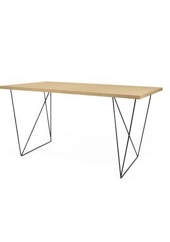 TEMAHOME Flow Schreibtisch - Natur/Schwarz - 140x75 cm