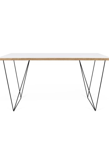 TEMAHOME Flow Schreibtisch - Wei&szlig;/Schwarz - 140x75 cm