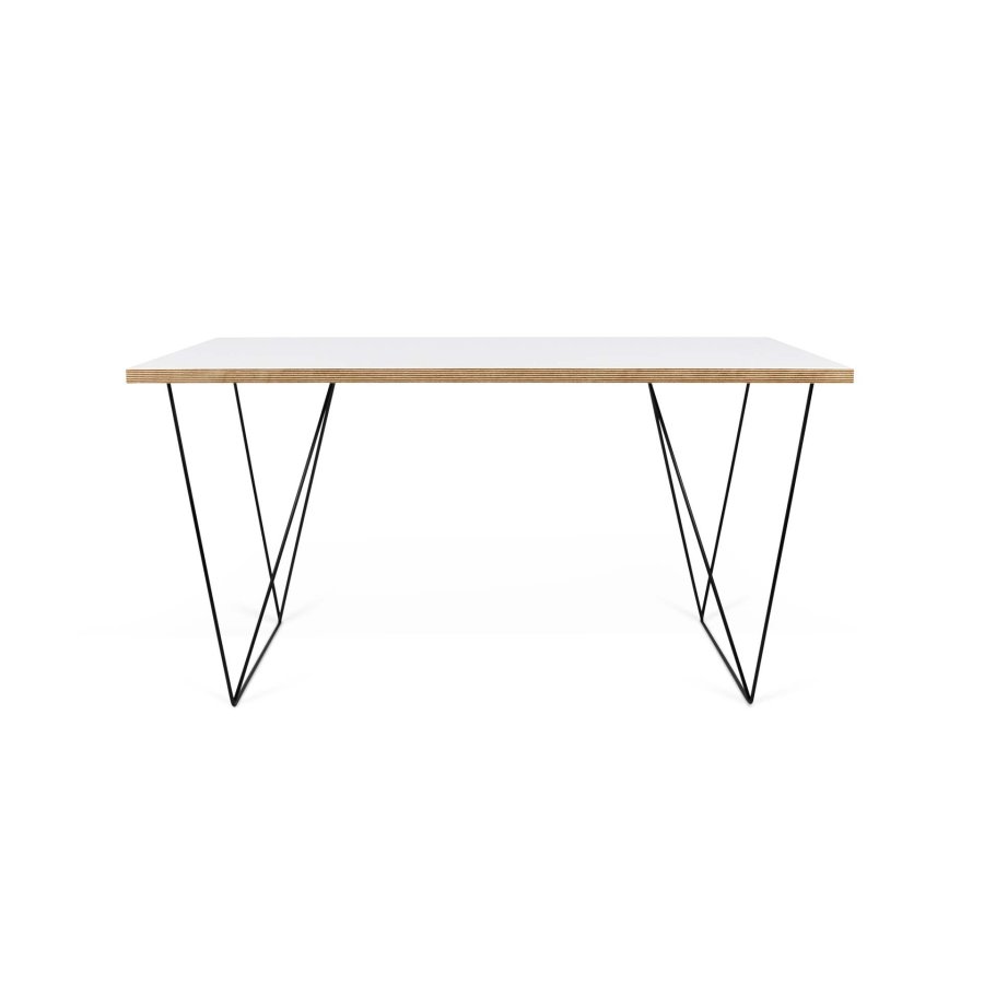 TEMAHOME Flow Schreibtisch - Wei&szlig;/Schwarz - 140x75 cm
