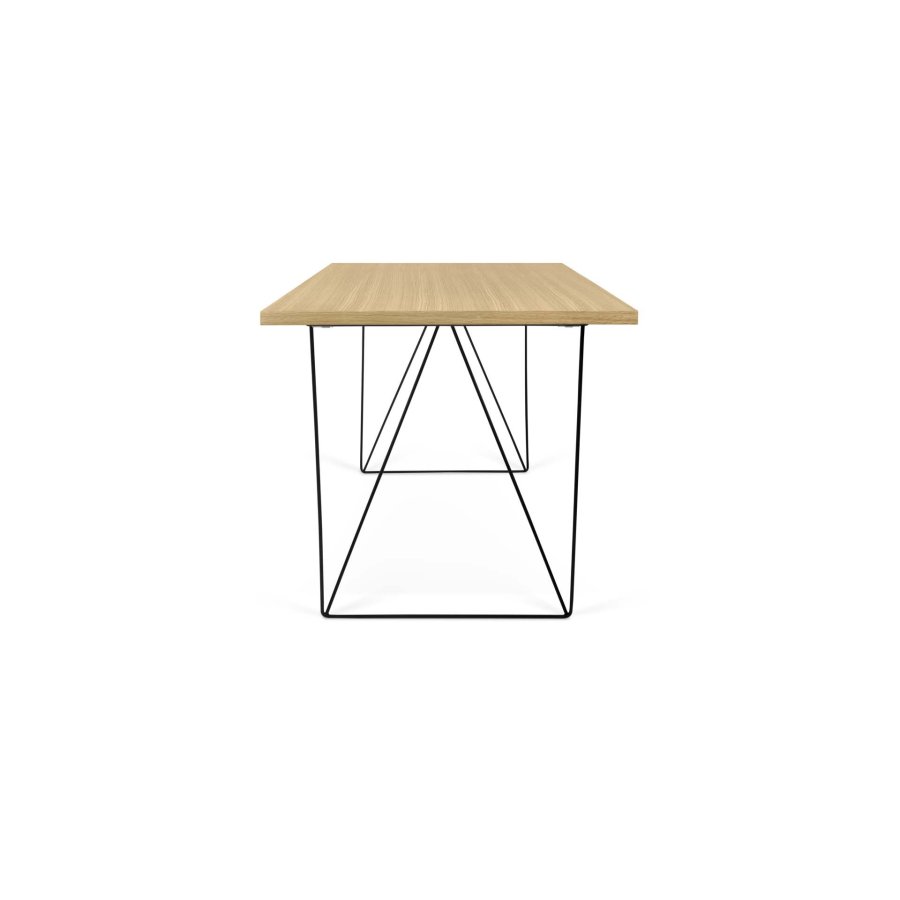 TEMAHOME Flow Schreibtisch - Natur/Schwarz - 140x75 cm