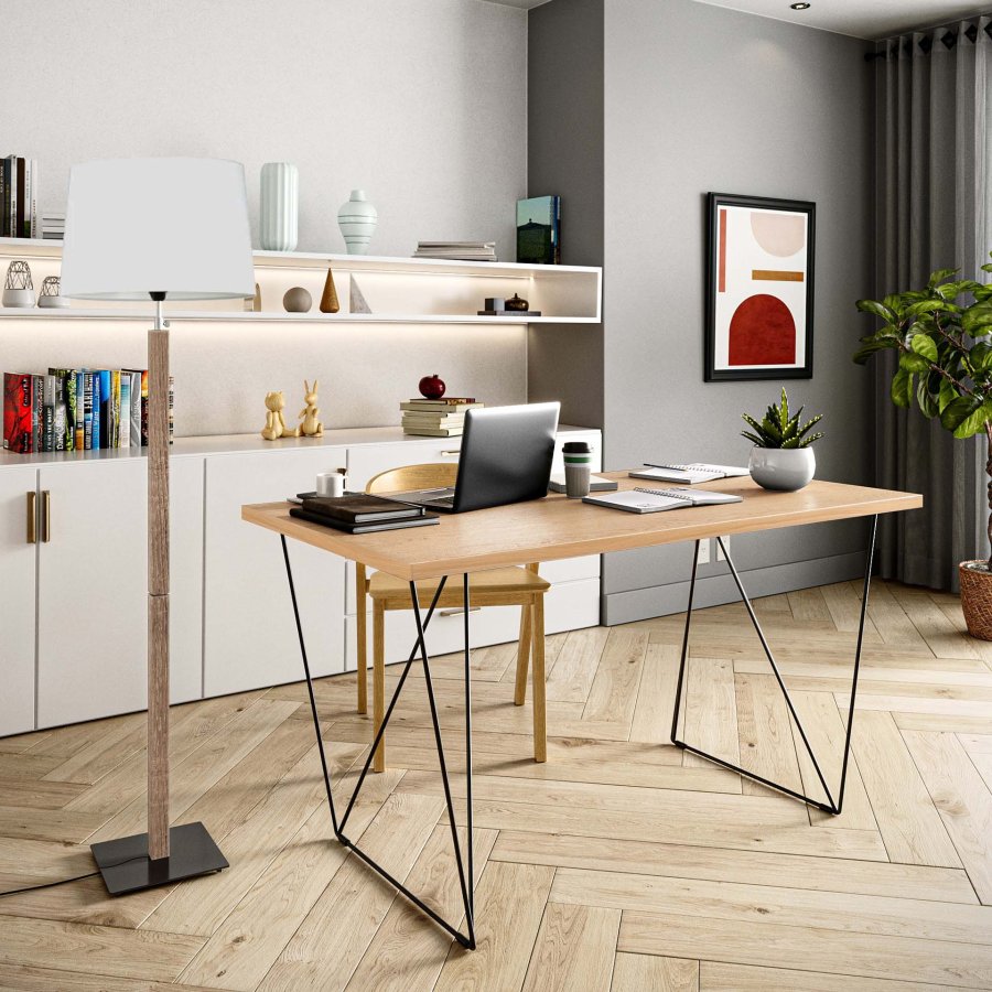 TEMAHOME Flow Schreibtisch - Natur/Schwarz - 140x75 cm