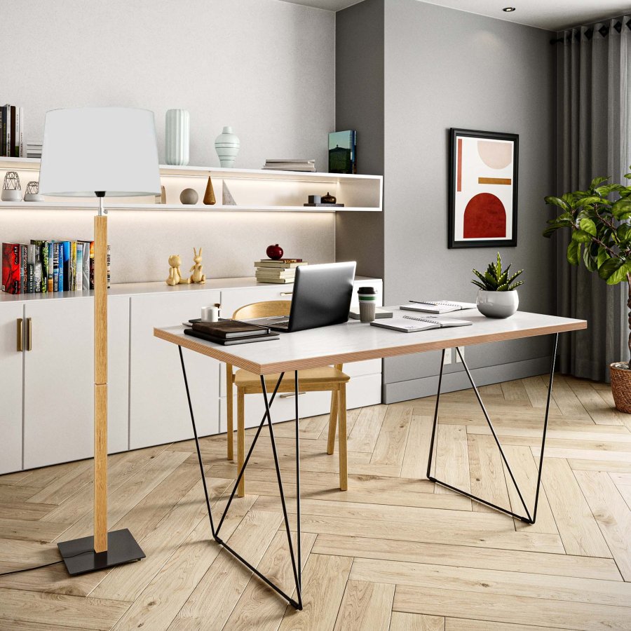 TEMAHOME Flow Schreibtisch - Wei&szlig;/Schwarz - 140x75 cm