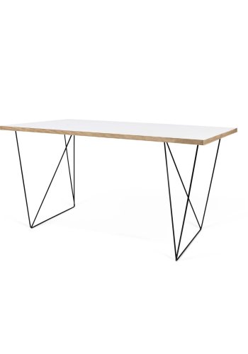TEMAHOME Flow Schreibtisch - Wei&szlig;/Schwarz - 140x75 cm