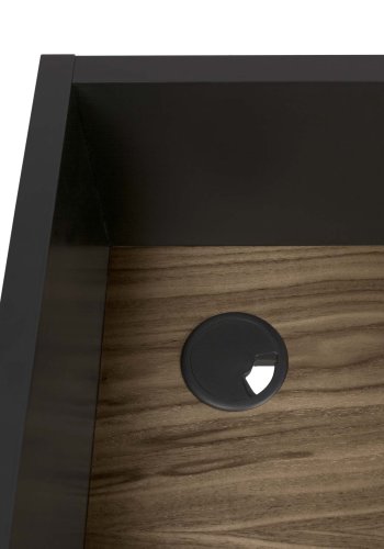TEMAHOME Volga Schreibtisch - Schwarz/Walnuss - 90x60 cm
