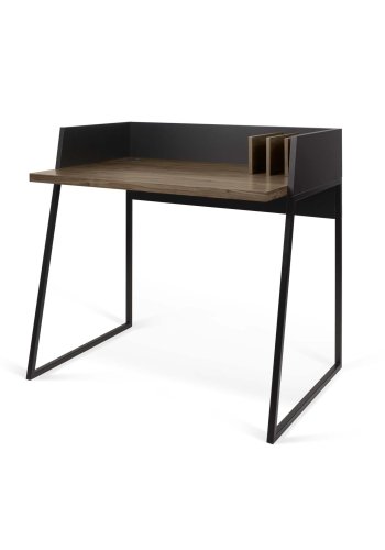 TEMAHOME Volga Schreibtisch - Schwarz/Walnuss - 90x60 cm