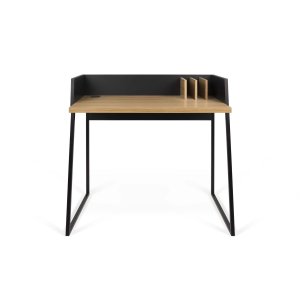 TEMAHOME Volga Schreibtisch - Schwarz/Eiche - 90x60 cm