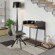 TEMAHOME Volga Schreibtisch - Schwarz/Eiche - 90x60 cm