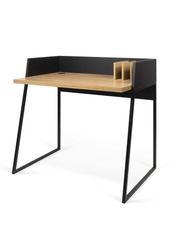 TEMAHOME Volga Schreibtisch - Schwarz/Eiche - 90x60 cm