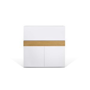TEMAHOME Focus Schreibtisch - Wei&szlig;/Natur - 110x42x109 cm