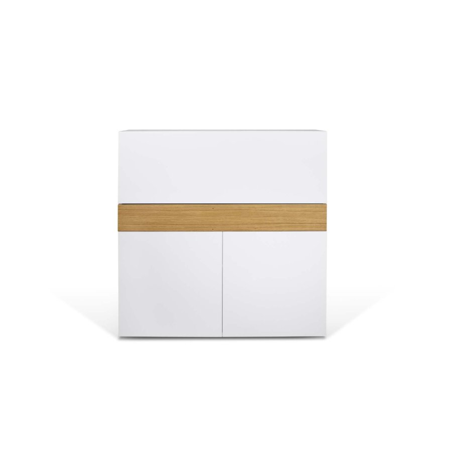 TEMAHOME Focus Schreibtisch - Wei&szlig;/Natur - 110x42x109 cm
