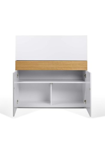 TEMAHOME Focus Schreibtisch - Wei&szlig;/Natur - 110x42x109 cm