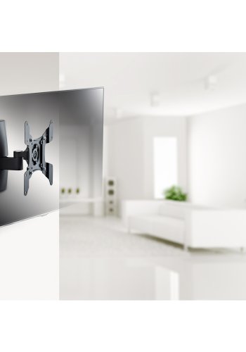 TS 1 veggfeste for TV - sort aluminium