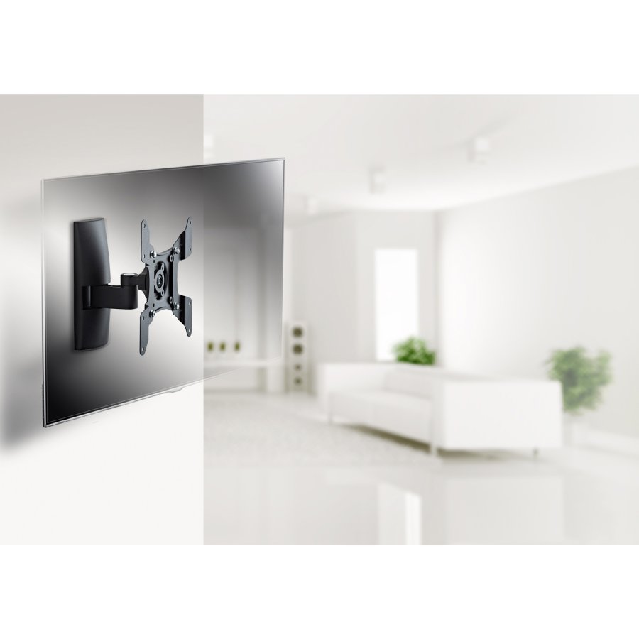 TS 1 veggfeste for TV - sort aluminium