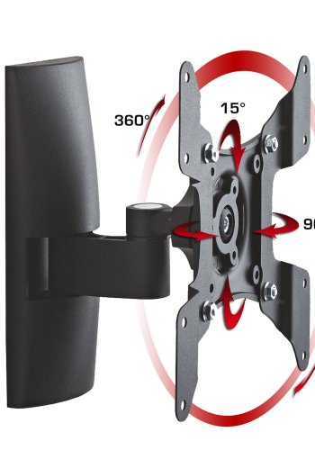 TS 1 veggfeste for TV - sort aluminium