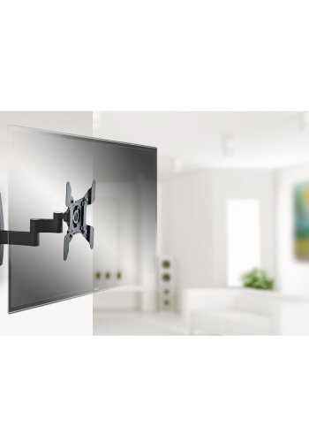 TS 3 veggfeste for TV - sort aluminium